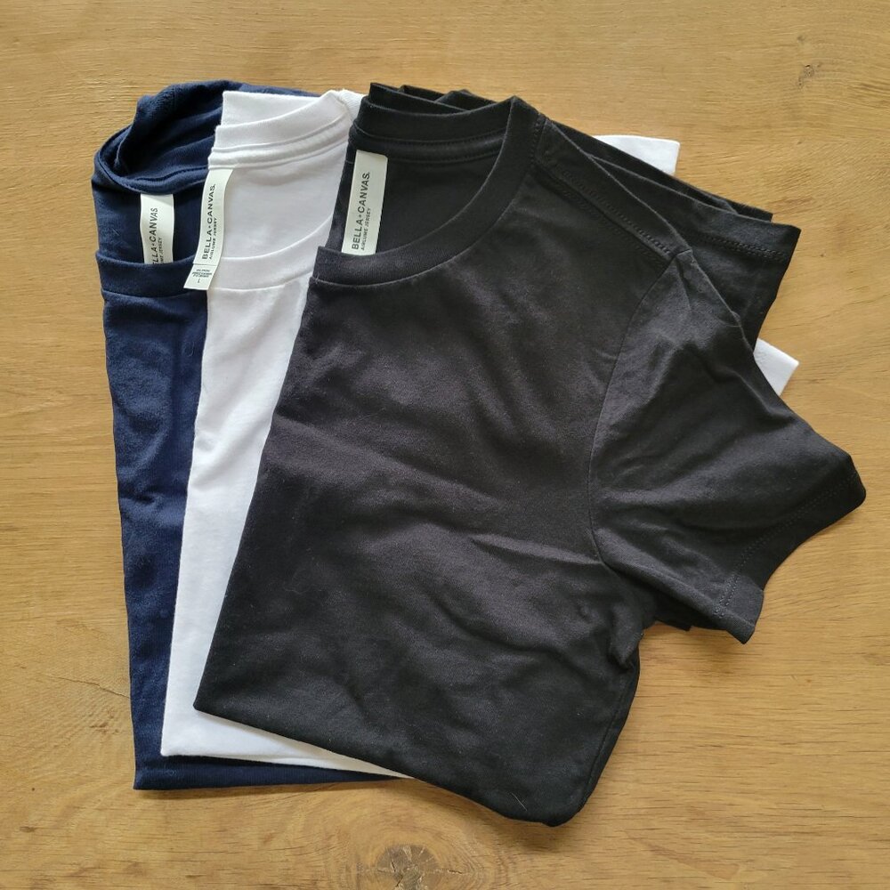 Bella + Canvas Airlume Jersey T-shirts - Lot of three